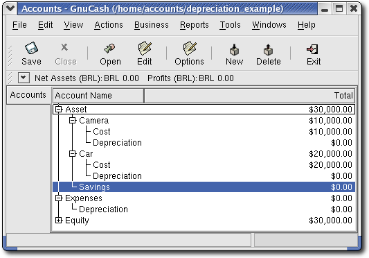 Asset Depreciation Example1