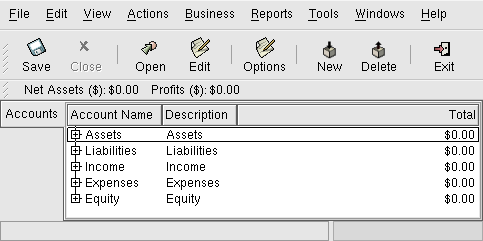 The Main windows showing the test file