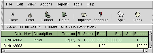 Setup Current Portfolio