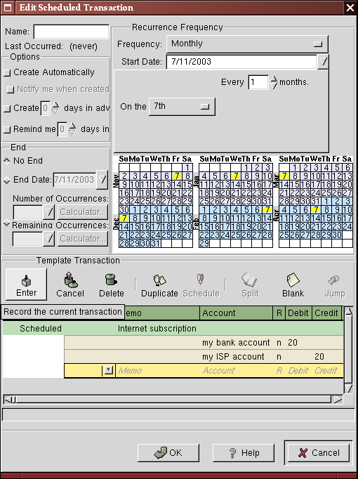 Validate a scheduled transaction from the editor