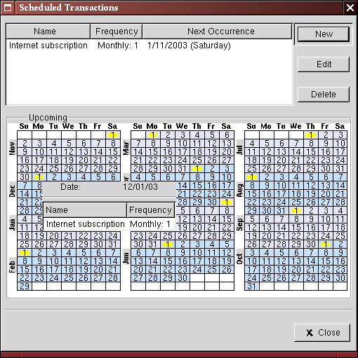 Validate a scheduled transaction from the editor